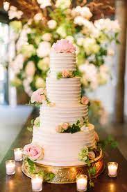 Beautiful Four Tiered Textured Buttercream Wedding Cake With Fresh Flowers Amy Beck Cake Wedding Cake Decorations Sweet Table Wedding Buttercream Wedding Cake
