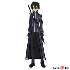 How To Draw Kirito Sword Art Online Sketchok Step By Step Drawing Tutorials All my lessons are narrated and drawn in real. how to draw kirito sword art online