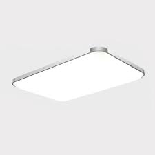 Aluminum Rectangle Flush Mount Light Contemporary Led Ceiling Flush Mount In Silver For Foyer Susuohome Com