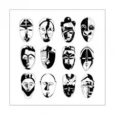 African masks take on different forms. Africa 12 Masks Art Adult Coloring Pages