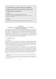 (iii) end of insurance period; Pdf Construction Works Defects Liability Before And After The Issuing Of The Final Completion Certificate