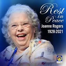 Sad news: Joanne Rogers, widow of...