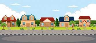 Free Vector Simple Village House Background House Illustration Cartoon House Medical Wallpaper
