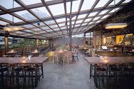 Industrial Dining Area Beer Garden Jakarta Selatan Bitte Design Studio Industrial Dining Beer Garden Dining Area