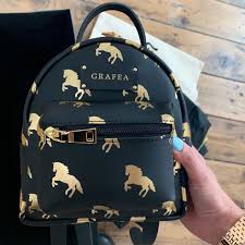 Black Gold Print Horses Backpack By Grafea Horse Backpack Bags Purses And Handbags