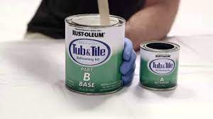 This coating can be tinted to pastel colors. How To Video How To Refinish Your Bathroom Tub And Tile Youtube