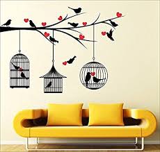 Buy Love Birds With Hearts Multi Color Wall Sticker Wall Art Srg India Lovebirds Birds Wall Wall Decor Stickers Heart Wall Stickers Wall Art Diy Paint By painting the interior walls you can set the mood of the room, let your personality shine through, add interior wall painting can be simple like this idea which adds one butterfly to the corner of a bedroom. wall decor stickers