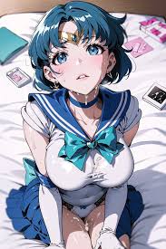 AI generated sailor moon mizuno ami,sailor mercury hentai pictures by user  xtnz2543 about mizuno_ami(水野亜美) blue_choker(青いチョーカー) - Doujin Picture