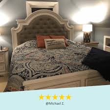 My Scarlett Bedroom Set Is A Dream Come True An Eye Catching Upholstered Bed Lift Top Chest Wit Master Bedroom Furniture Bedroom Set Bob S Discount Furniture