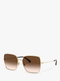 Our wide selection is eligible for free shipping and free returns. Dolce Gabbana Dg2242 Women S Square Sunglasses Gold Brown Gradient At John Lewis Partners