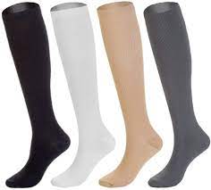 Novayard 4 Pairs Knee High Graduated Compression Socks 15 20mmhg For Men Women Compression Socks Socks Graduated Compression