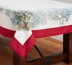 Nostalgic Christmas Tree Tablecloth Pottery Barn