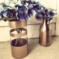 10 Awesome Geometric Vases Ideas Fake Flowers Decor Spray Paint Vases Painted Glass Vases