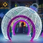 Outdoor Decoration Giant Christmas 3D LED Motif Light Ornament Arch Ball  Lights for Shopping Malls