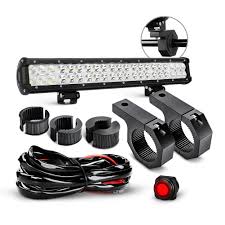 Nilight 20 Inch 126w Spot Flood Combo Led Light Bars Off Road Light Mounting Bracket Horizontal Bar Tube Clamp With Wiring Harness Kit 2 Years Warranty Walmart Com Walmart Com