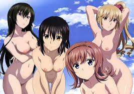 aiba asagi breast hold detexted eguchi yume himeragi yukina innie  pussy kisaki kiriha medium breasts nipples nude photoshop pussy sano takao  strike the blood strike the blood ii uncensored 