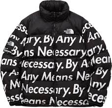 Black And White North Face Jacket Supreme X The North Face By Any Means Necessary Jacket Black North Face Nuptse Jacket North Face Nuptse Supreme Clothing