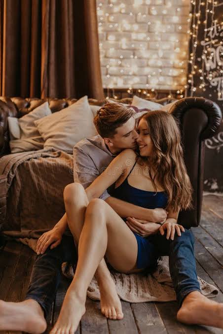 Romantic Couple in Love Feeling Happiness about Their Romance Spending  Christmas Eve Together- Image Stock Image - Image of male, handsome:  160216281