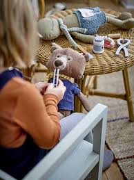 Two little blue jay birds. Bloomingville Mini Spring Summer 2021