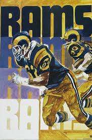 La Rams Poster Art Nfl Football Art Rams Football Football Art