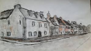 Perspectief Tekenen Huizen In Straat Hobby Blogo Nl In 2020 Perspectief Tekening Schetsen Tekenen Landschap Tekeningen