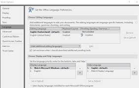 Word 2016 Missing Proofing Language How To Install It Microsoft Community