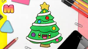 365 Bocetos Como Dibujar Un Arbol De Navidad Kawaii Facebook