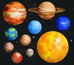 Watercolor Planets Clipart Solar System Download Instant Etsy Planet Drawing Planets Art Space Art