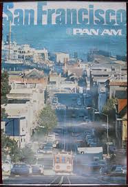 San Francisco Pan Am Poster Travel Posters Vintage Airline Posters Retro Travel Poster