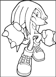 Knuckles the echidna printable coloring pages. Sonic The Hedgehog Knuckles Coloring Pages