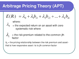 Arbitrage pricing theory (apt) is an equilibrium model of security prices, as is the capital asset pricing model (capm). Arbitrage Pricing Theory