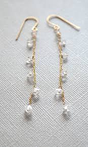 Crystal Quartz Dangle Earrings Gold Clear Stone By Kahilicreations 52 00 Earrings Dangle Simple Gold Earrings Dangle Diy Earrings
