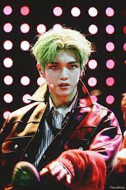 This Pic Nct Taeyong Leetaeyong Nct127 Mama Joker Green Hair Kpop Idol Nct Taeyong Taeyong Nct 127