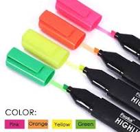 OEM Non-Toxic Ink 4 Fluorescent Colors Portable Highlighter ...
