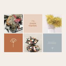 Alleyway Designs On Instagram 2 3 The Posie Market Madebyalleywaydesigns Project Brand Identity Custom Logo Design Brand Icon Colour Palette Social Im