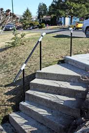 Outdoor wrought iron stair railing,lowes wrought iron railings for iron stairs $10~$100 . Handrails For Concrete Steps Lowe S Stairs Railings An Instructional Video Demonstrating How To Install Metal Handrail On Concrete Steps Using An Ez Rail System From Zottolafab Com Imbauan