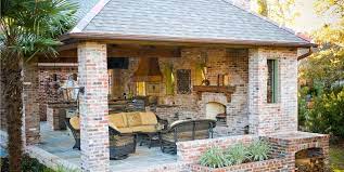 Filter, save & share beautiful outdoor kitchen with a roof extension remodel pictures, designs and ideas. High End Outdoor Kitchen In Louisiana Landscaping Network
