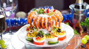 Gobelet Plein De Fruits De Mer Entoure D œufs Farcis A L Avocat Et Au P Food Stuffed Peppers Savory Appetizer