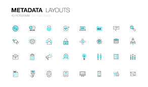 Metadata Trendy Line Icons Line Icon Icon Icon Set