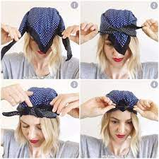 Now, bring the bandana from under your ponytail, so that the loose ends are at the top. Two Ways To Tie A Headscarf Bandana Hairstyles Short Scarf Hairstyles Hair Scarf Styles