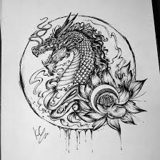 Black And White Dragon Tattoo Drawing Chinese Dragon By Kiracold Chinese Dragon Chinese Dragon Art Chinese Dragon Drawing