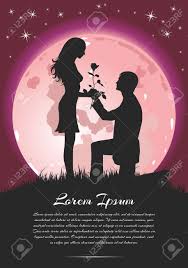 If you make your girl feel loved and wanted she will fight the world for you and never let you regret your choice. Romantic Proposal Scene In Midnight Full Moon Royalty Free Cliparts Vectors And Stock Illustration Image 84714466