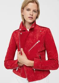 Zip Leather Jacket Woman Mango Romania Colorful Leather Jacket Red Leather Moto Jacket Zipped Leather Jacket