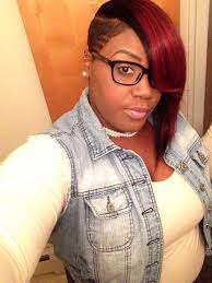 Side Shaved Hairstyle Red On Black Keyshia Kaoir Lines Side Hairstyles Shaved Side Hairstyles One Side Shaved Hairstyles