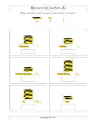 The Representing Numbers To 999 With Base Ten Blocks J Math Worksheet From The Base Ten Blocks Worksheet Page A Base Ten Blocks Base Ten Free Math Worksheets