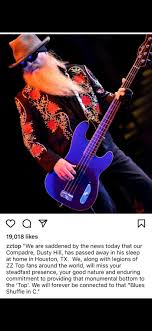 Zz top bassist dusty hill performing in boston in 2016. Zmdkod71wk4trm