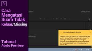 Karena dengan adanya title di adobe premiere pro cc 2017 sangat berguna untuk subtitle maupun teks lainnya dalam video tersebut. Cara Mengatasi Suara Yang Tidak Keluar Di Adobe Premiere Missing Dolby Audio Decoder Youtube