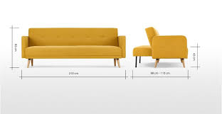 Chou Click Clack Sofa Bed Butter Yellow Canape Lit Literie Jaune Canape Convertible