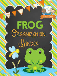 Frog Organization Binder Pre K Pages