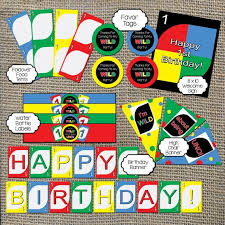 Complete Set Of Uno Birthday Party Printables For Uno Theme First Bir First Birthday Party Decorations First Birthday Parties Birthday Party Theme Decorations